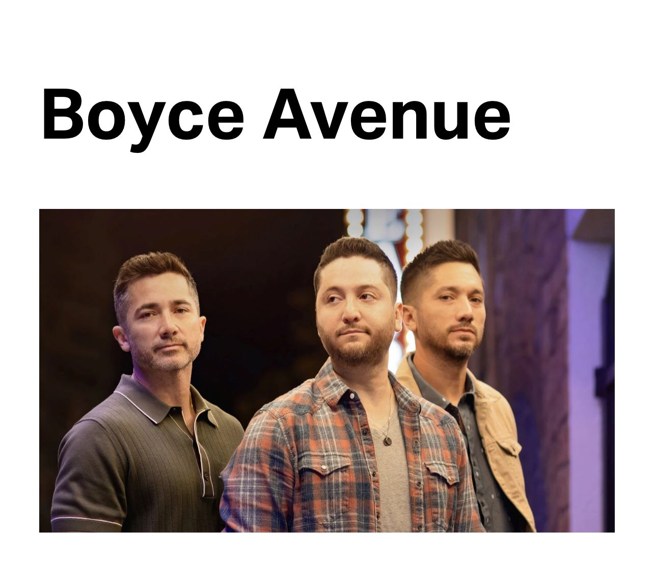 BOYCE AVENUE LIVE
