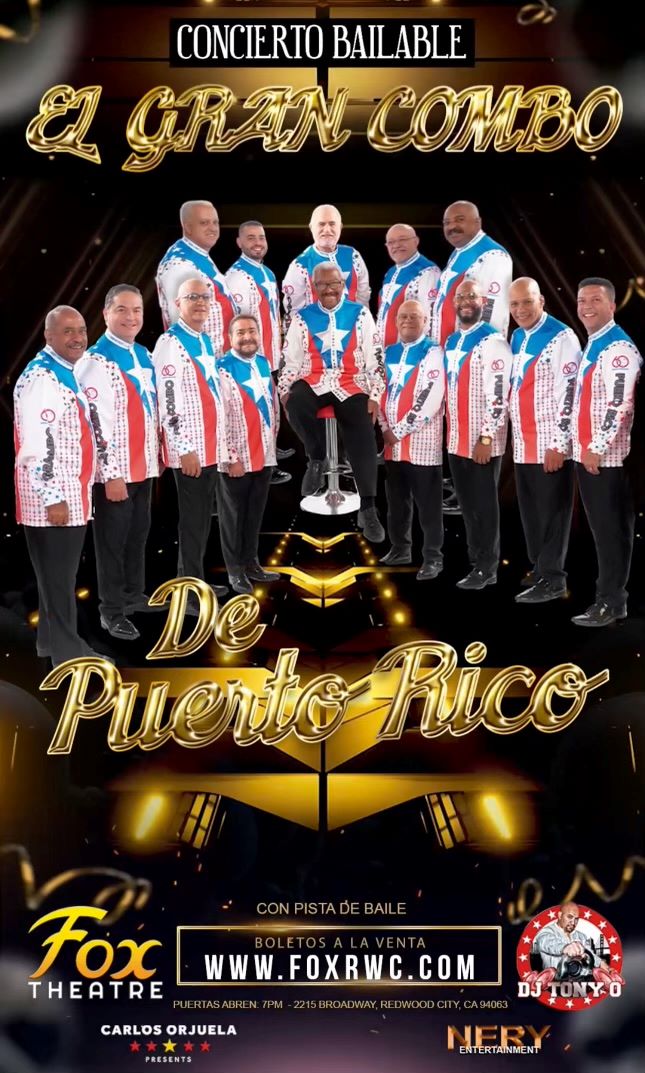 Tickets | El Gran Combo de Puerto Rico | Fox Theatre Redwood City